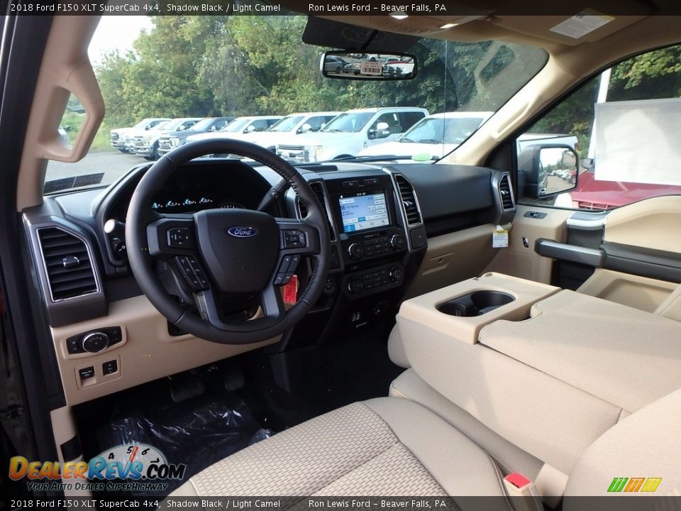 2018 Ford F150 XLT SuperCab 4x4 Shadow Black / Light Camel Photo #12