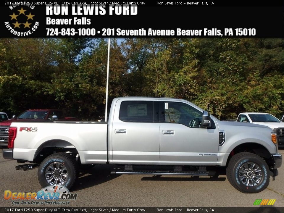 2017 Ford F250 Super Duty XLT Crew Cab 4x4 Ingot Silver / Medium Earth Gray Photo #1