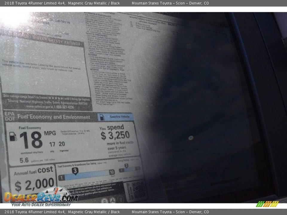 2018 Toyota 4Runner Limited 4x4 Magnetic Gray Metallic / Black Photo #10