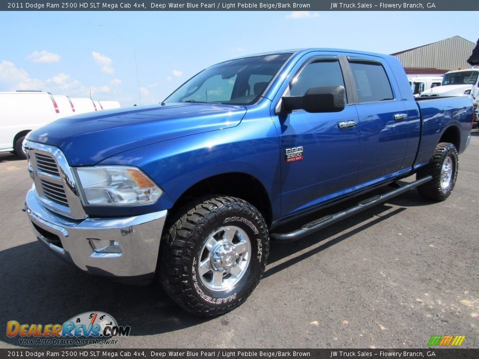 2011 Dodge Ram 2500 HD SLT Mega Cab 4x4 Deep Water Blue Pearl / Light Pebble Beige/Bark Brown Photo #1