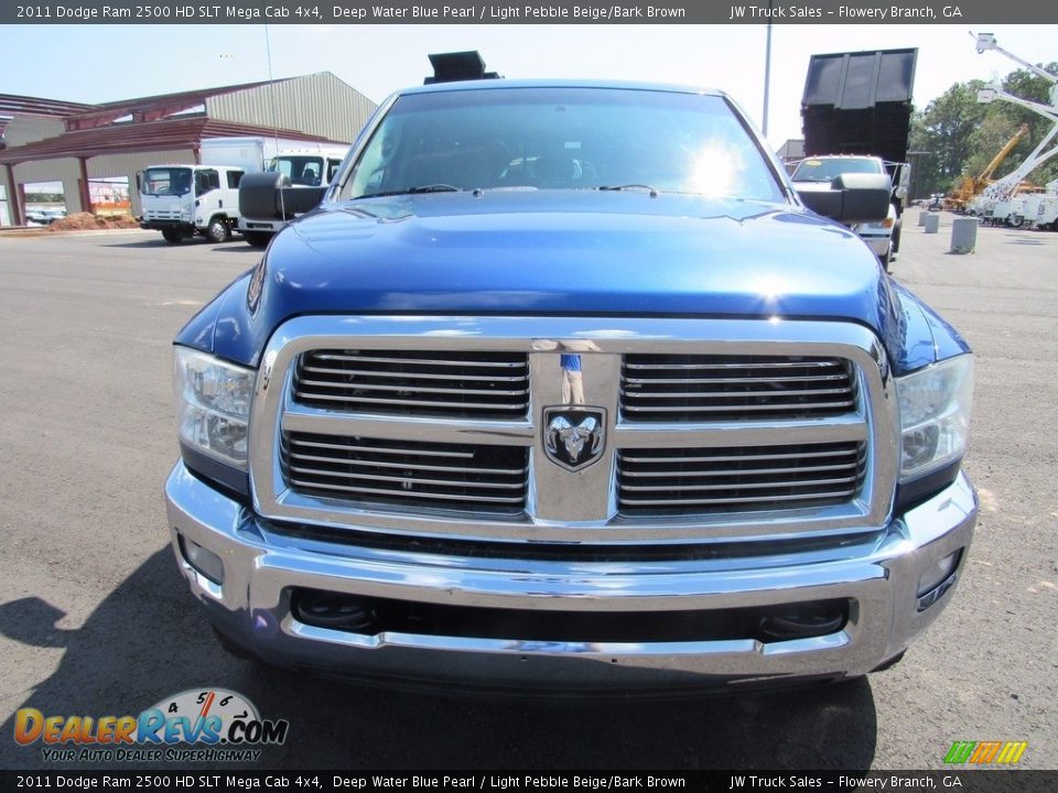 2011 Dodge Ram 2500 HD SLT Mega Cab 4x4 Deep Water Blue Pearl / Light Pebble Beige/Bark Brown Photo #3