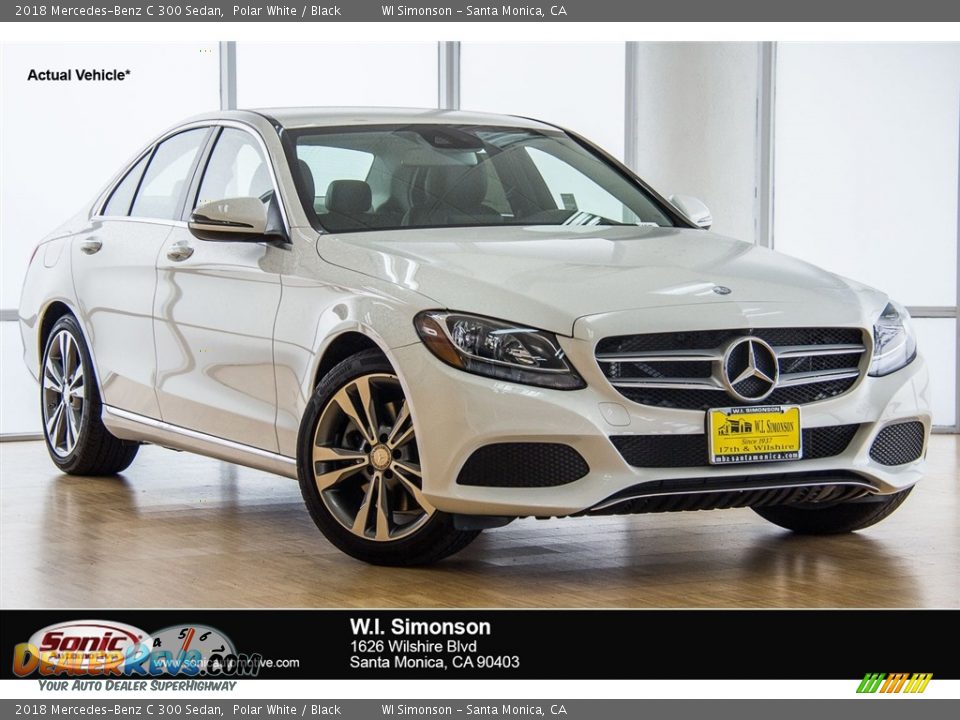 2018 Mercedes-Benz C 300 Sedan Polar White / Black Photo #1