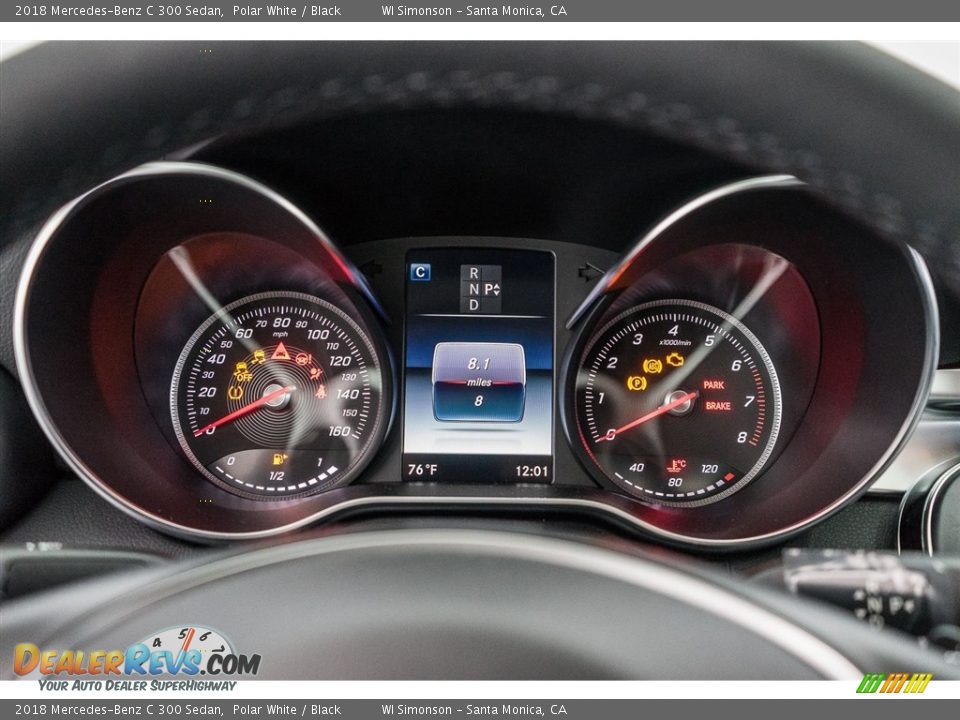 2018 Mercedes-Benz C 300 Sedan Polar White / Black Photo #7