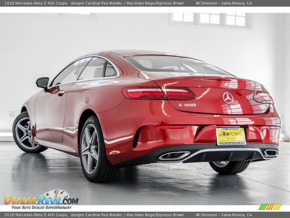 2018 Mercedes-Benz E 400 Coupe designo Cardinal Red Metallic / Macchiato Beige/Espresso Brown Photo #3