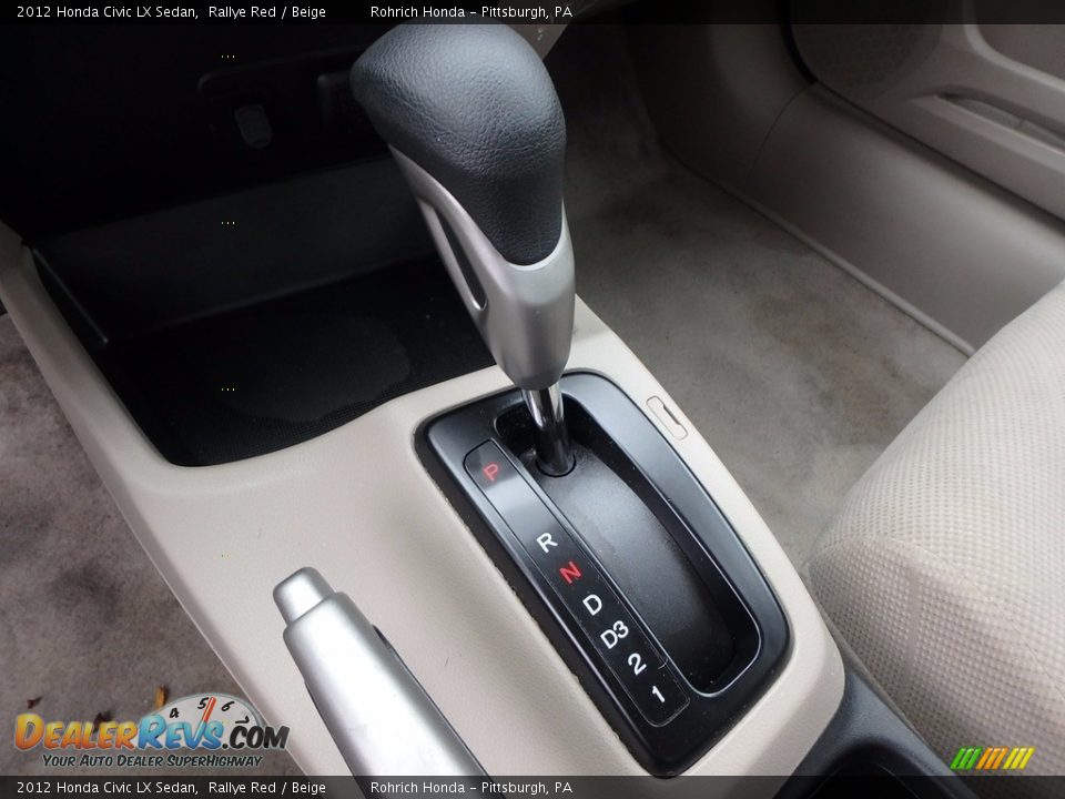 2012 Honda Civic LX Sedan Rallye Red / Beige Photo #9