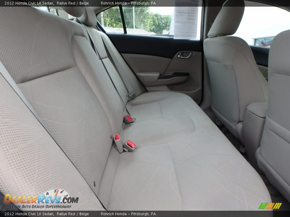 2012 Honda Civic LX Sedan Rallye Red / Beige Photo #15