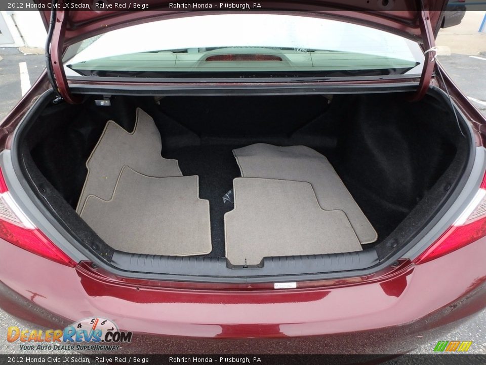 2012 Honda Civic LX Sedan Rallye Red / Beige Photo #16