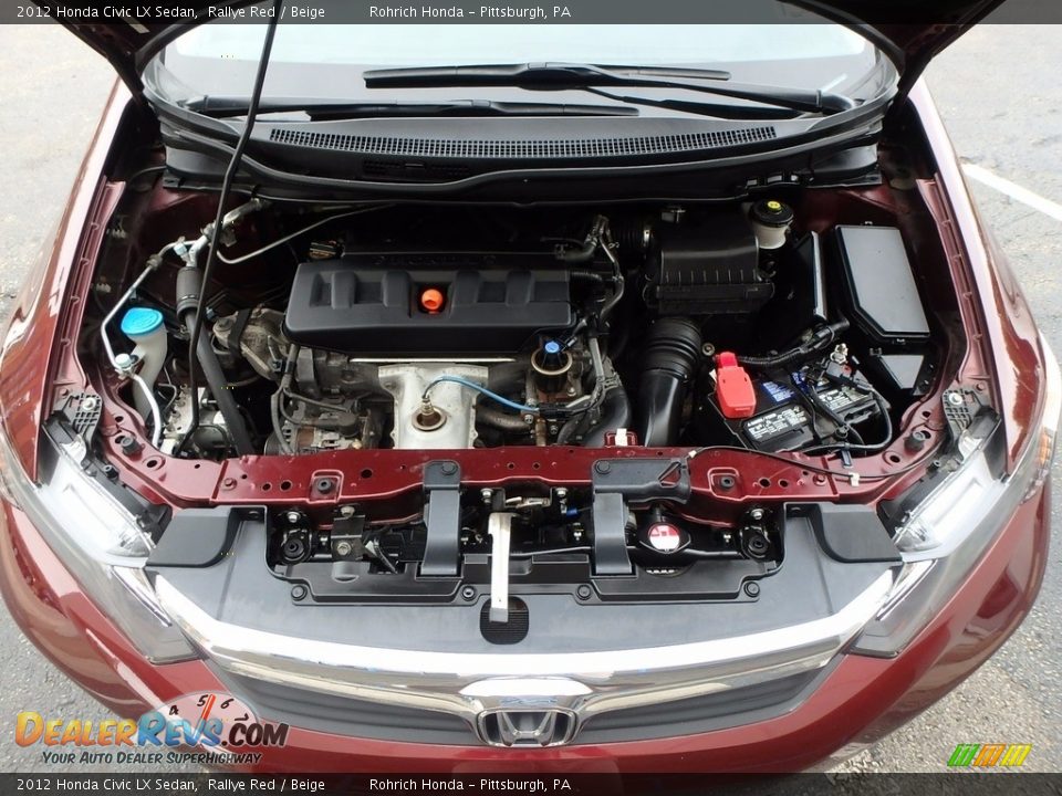 2012 Honda Civic LX Sedan Rallye Red / Beige Photo #18
