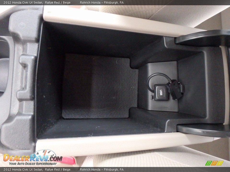 2012 Honda Civic LX Sedan Rallye Red / Beige Photo #23