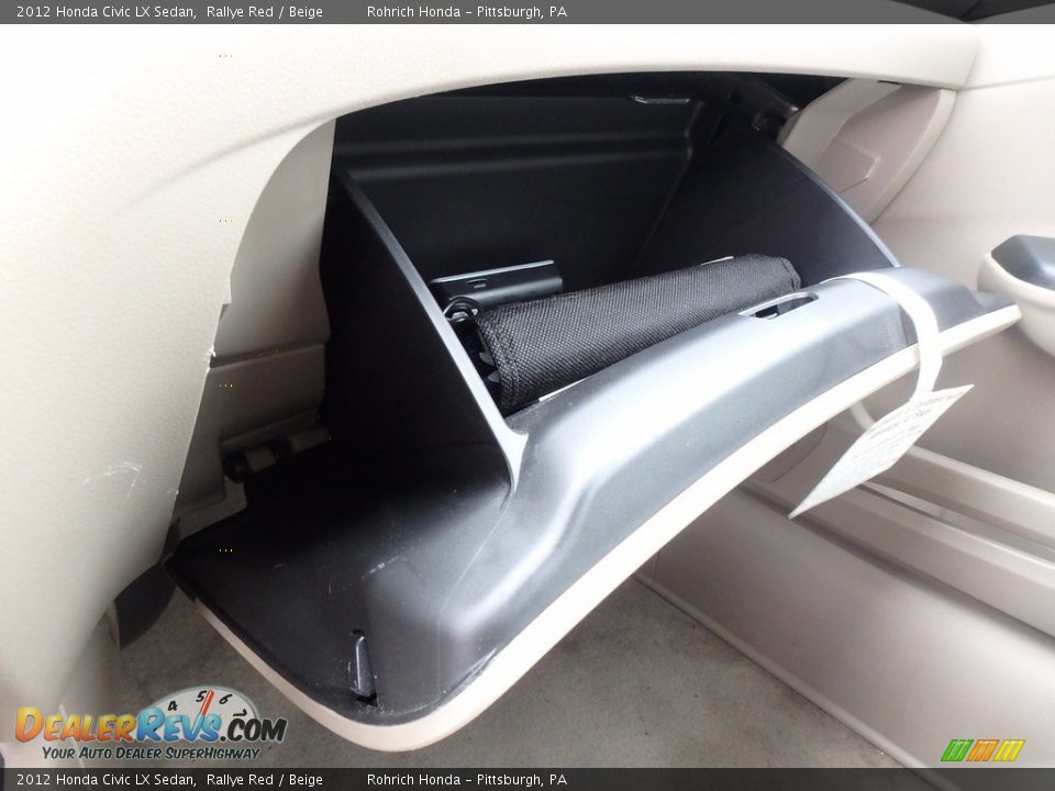 2012 Honda Civic LX Sedan Rallye Red / Beige Photo #24