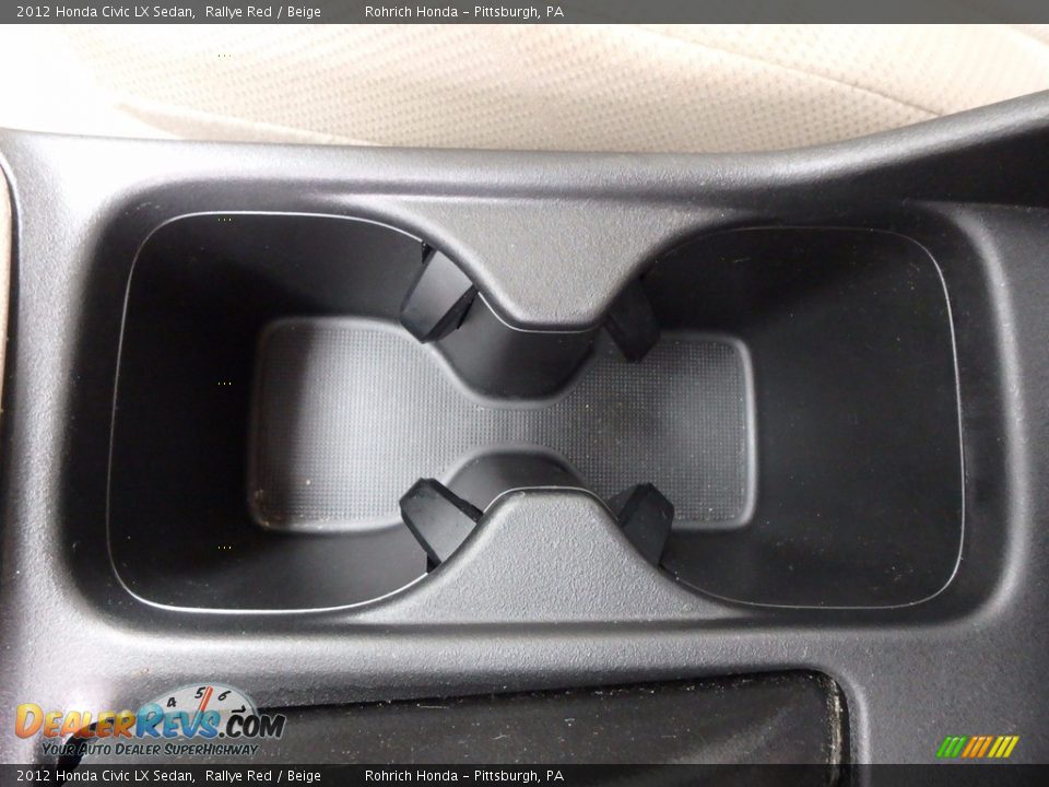2012 Honda Civic LX Sedan Rallye Red / Beige Photo #25