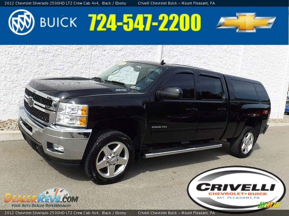 2012 Chevrolet Silverado 2500HD LTZ Crew Cab 4x4 Black / Ebony Photo #1