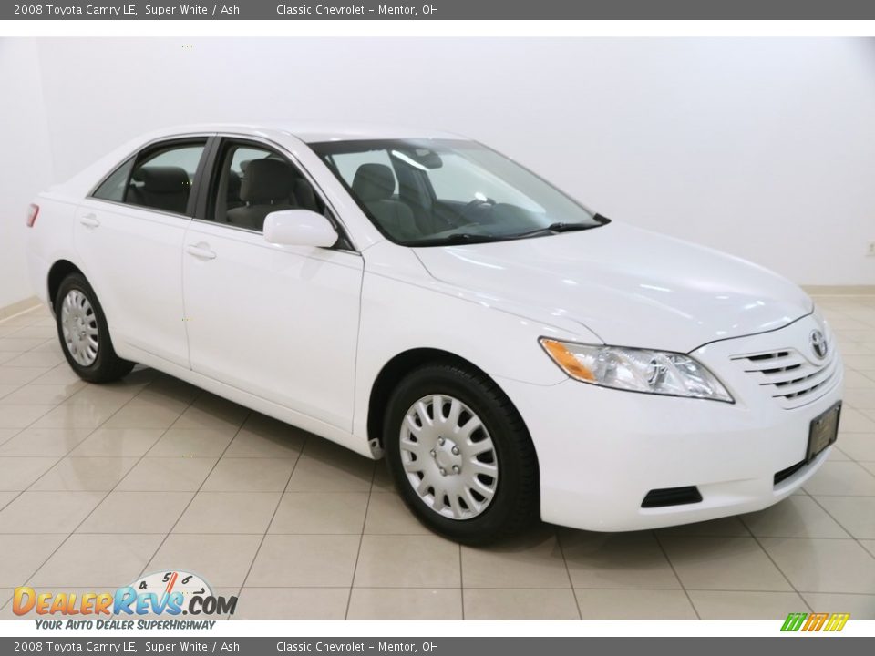 2008 Toyota Camry LE Super White / Ash Photo #1