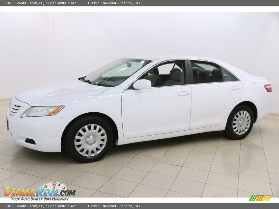 2008 Toyota Camry LE Super White / Ash Photo #3