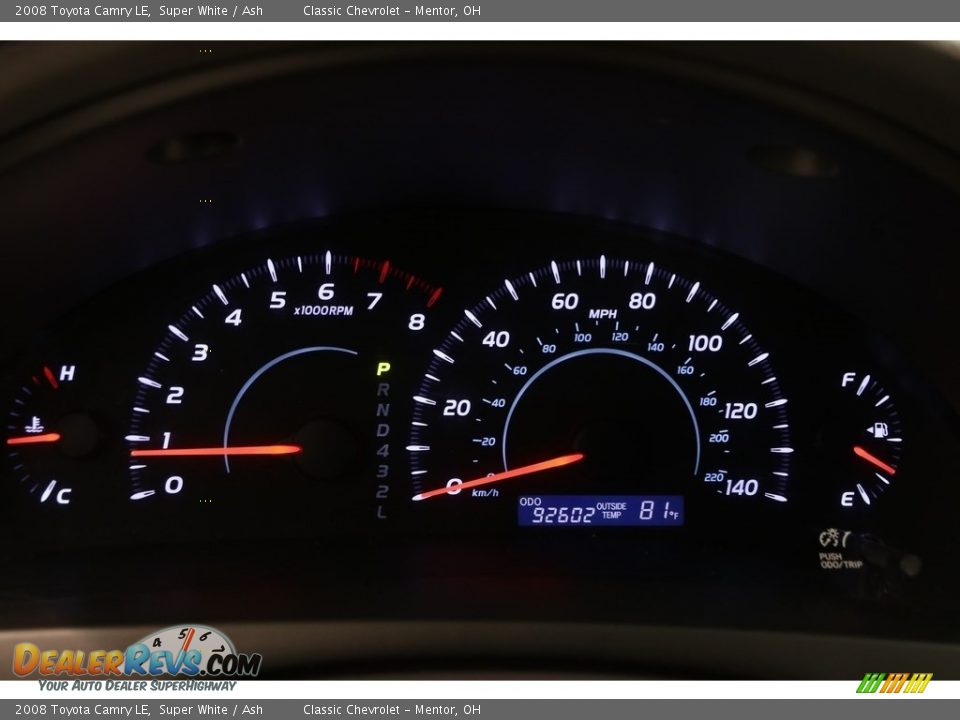 2008 Toyota Camry LE Super White / Ash Photo #7