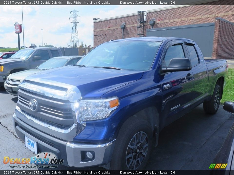2015 Toyota Tundra SR5 Double Cab 4x4 Blue Ribbon Metallic / Graphite Photo #3