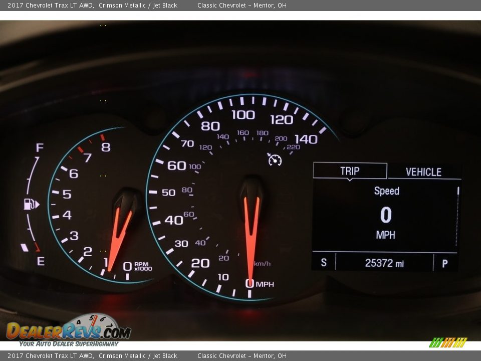 2017 Chevrolet Trax LT AWD Crimson Metallic / Jet Black Photo #8
