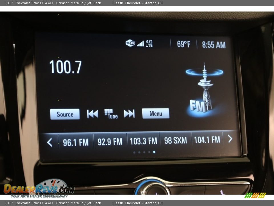 2017 Chevrolet Trax LT AWD Crimson Metallic / Jet Black Photo #10