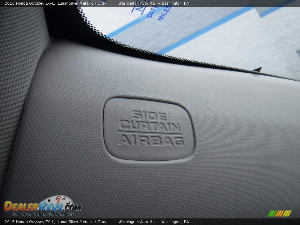 2016 Honda Odyssey EX-L Lunar Silver Metallic / Gray Photo #21