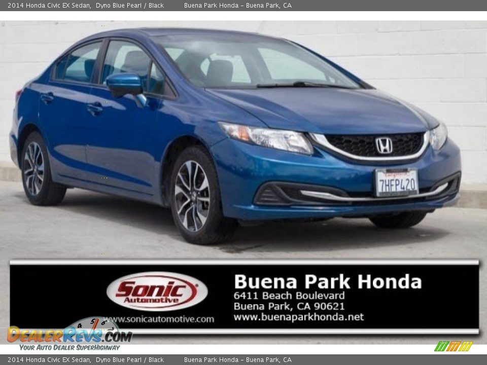 2014 Honda Civic EX Sedan Dyno Blue Pearl / Black Photo #1