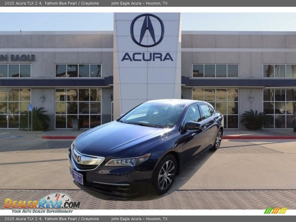 2015 Acura TLX 2.4 Fathom Blue Pearl / Graystone Photo #3
