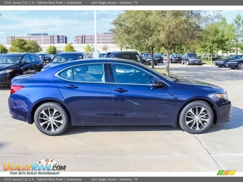 2015 Acura TLX 2.4 Fathom Blue Pearl / Graystone Photo #8