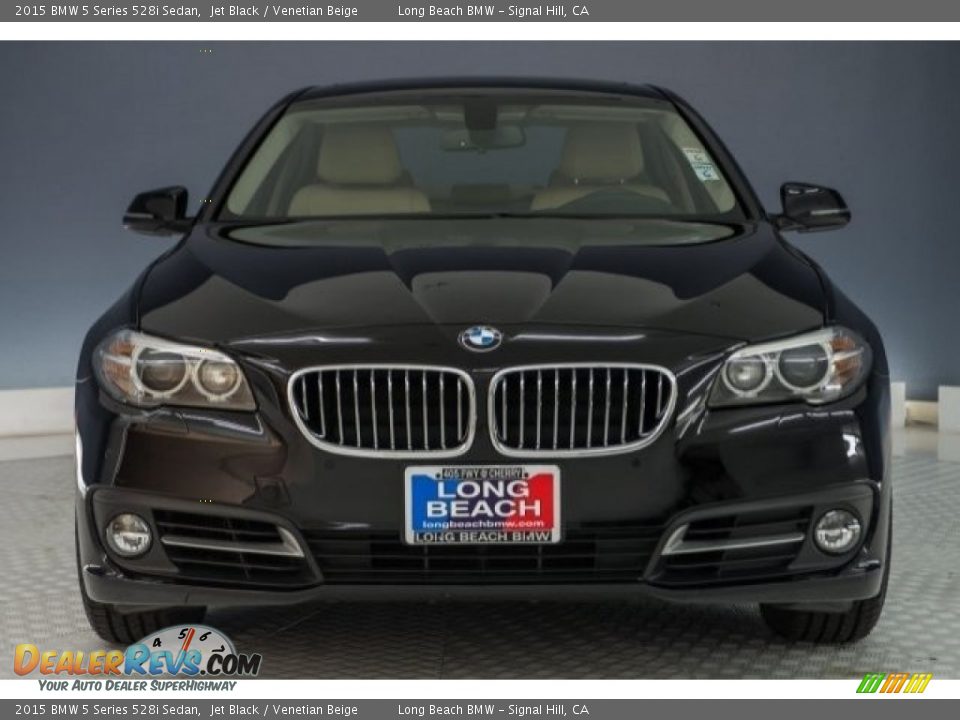 2015 BMW 5 Series 528i Sedan Jet Black / Venetian Beige Photo #2