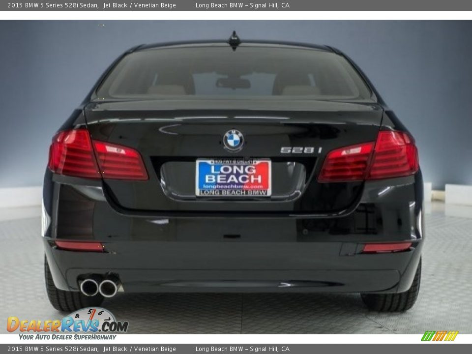 2015 BMW 5 Series 528i Sedan Jet Black / Venetian Beige Photo #3