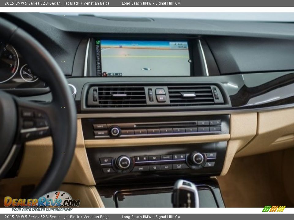 2015 BMW 5 Series 528i Sedan Jet Black / Venetian Beige Photo #5