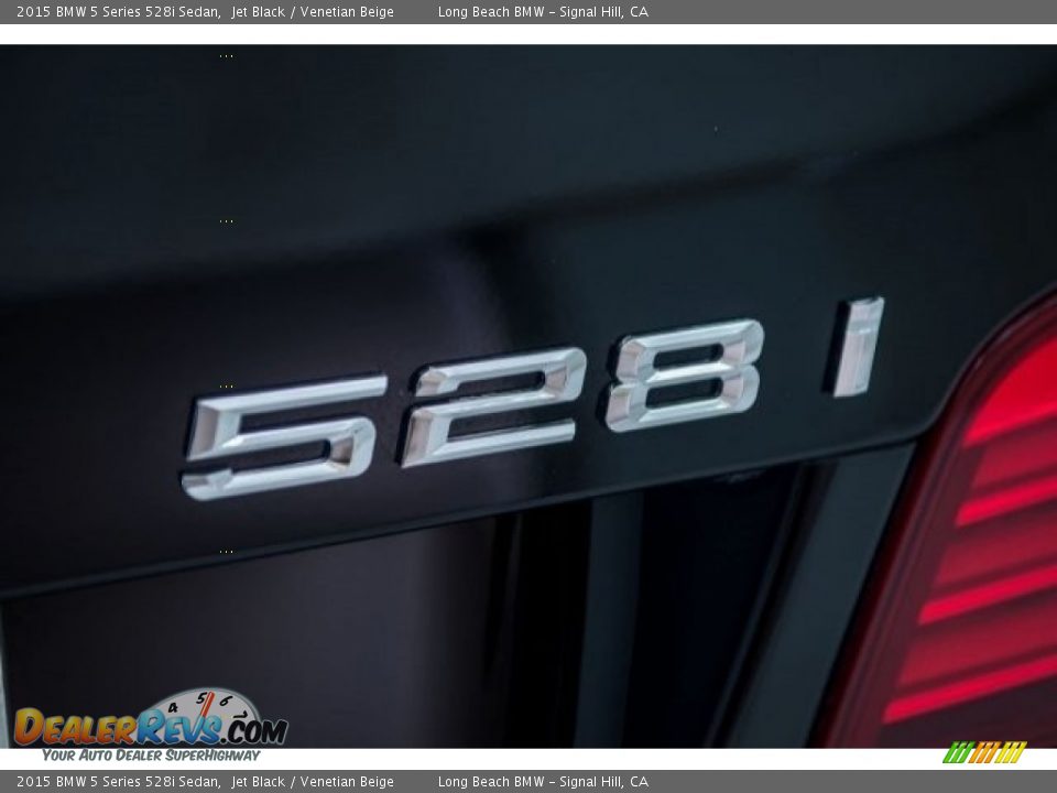 2015 BMW 5 Series 528i Sedan Jet Black / Venetian Beige Photo #7