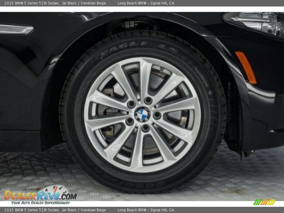 2015 BMW 5 Series 528i Sedan Jet Black / Venetian Beige Photo #8