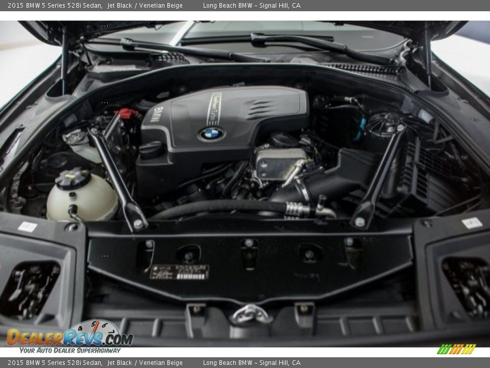 2015 BMW 5 Series 528i Sedan Jet Black / Venetian Beige Photo #9