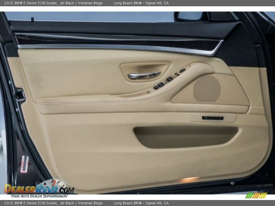 2015 BMW 5 Series 528i Sedan Jet Black / Venetian Beige Photo #19