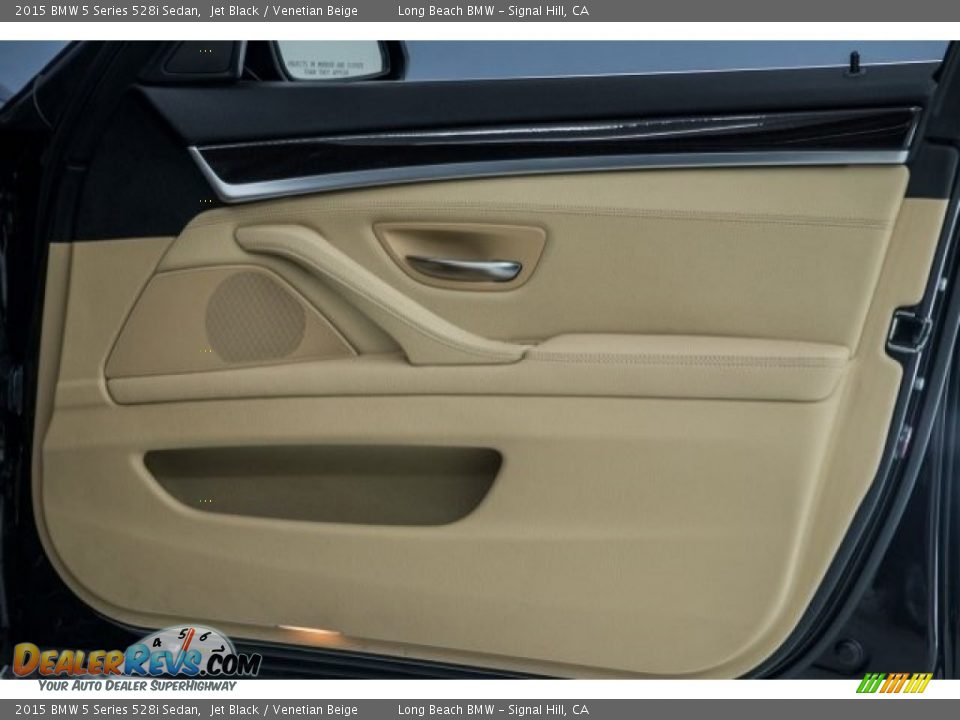 2015 BMW 5 Series 528i Sedan Jet Black / Venetian Beige Photo #23