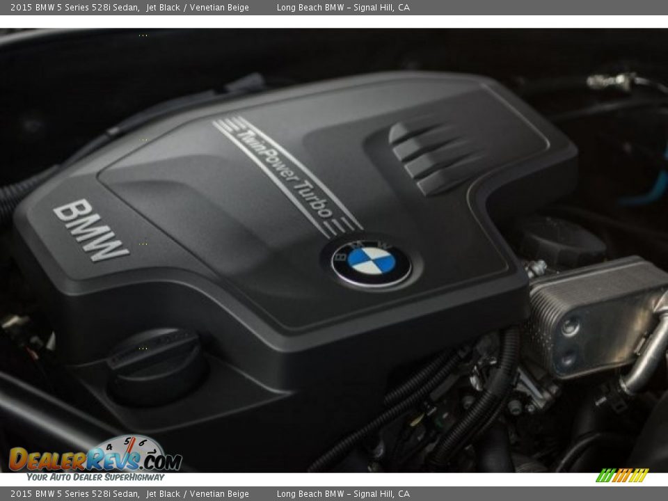 2015 BMW 5 Series 528i Sedan Jet Black / Venetian Beige Photo #24