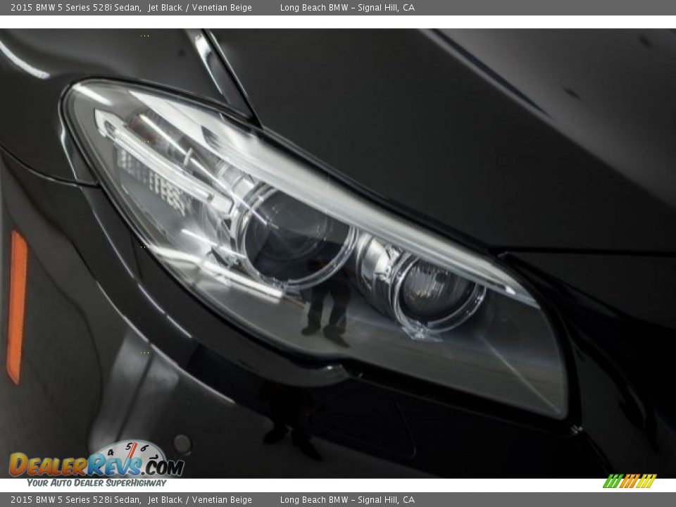 2015 BMW 5 Series 528i Sedan Jet Black / Venetian Beige Photo #25