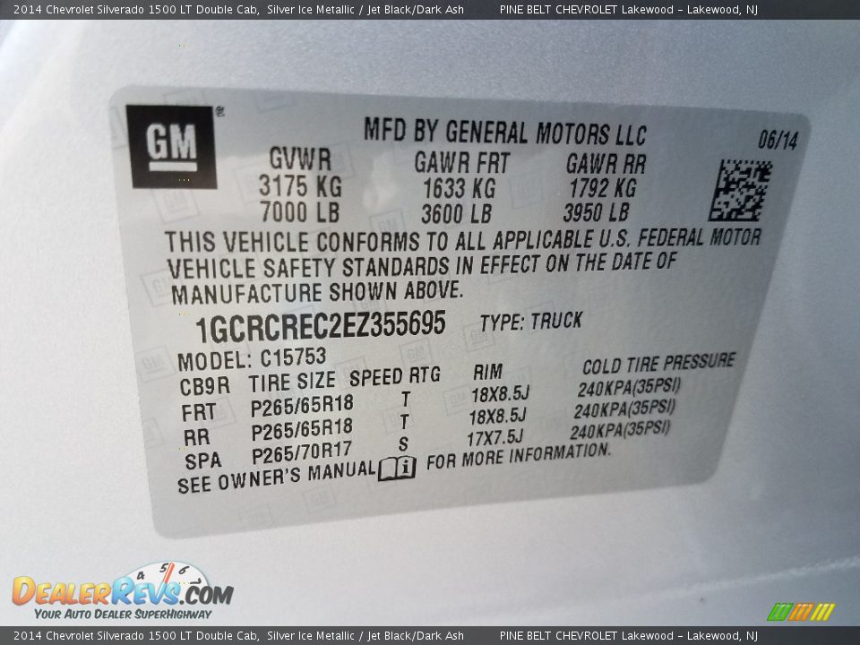 2014 Chevrolet Silverado 1500 LT Double Cab Silver Ice Metallic / Jet Black/Dark Ash Photo #18