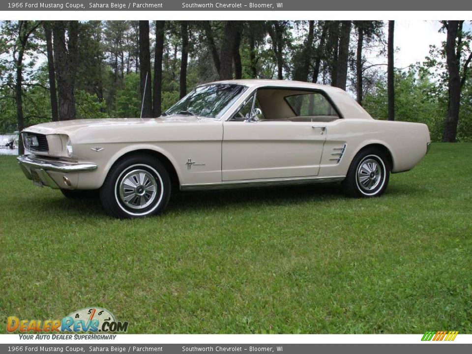1966 Ford Mustang Coupe Sahara Beige / Parchment Photo #4