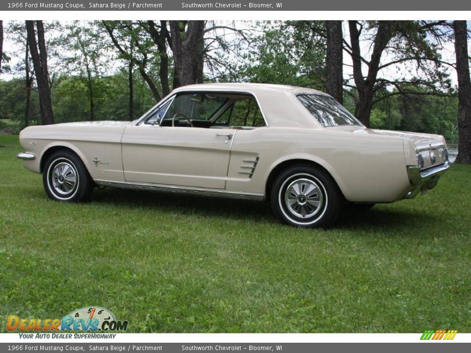1966 Ford Mustang Coupe Sahara Beige / Parchment Photo #5