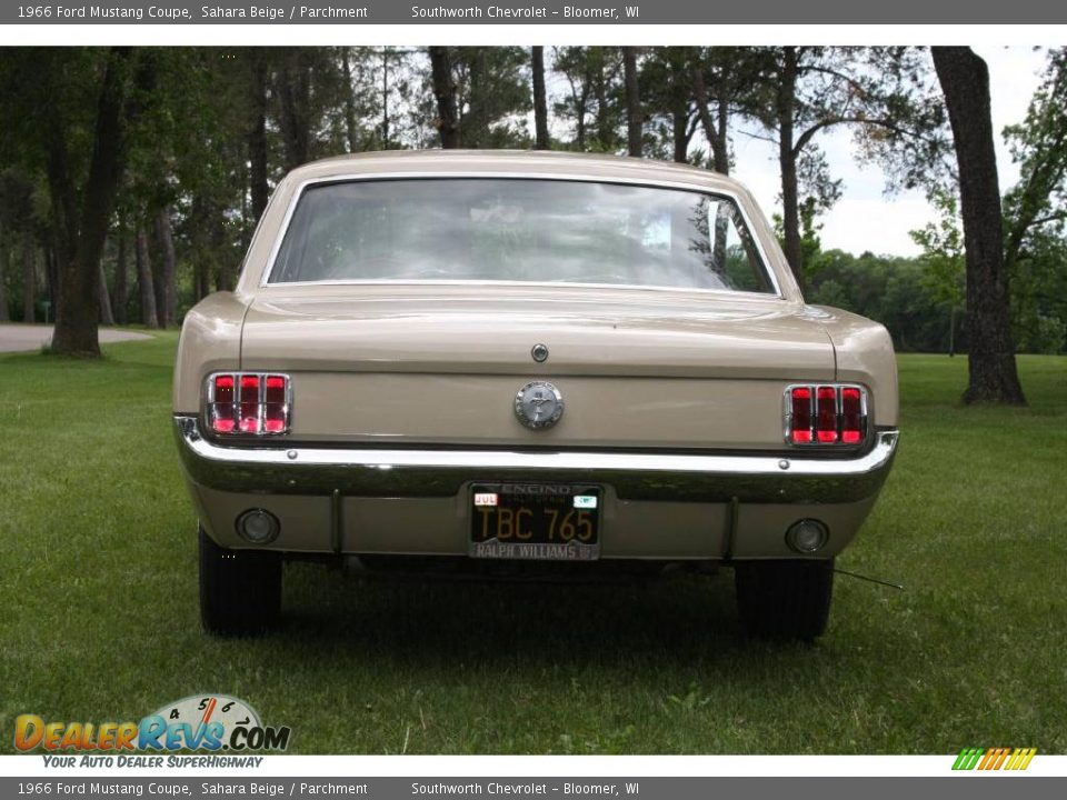 1966 Ford Mustang Coupe Sahara Beige / Parchment Photo #6