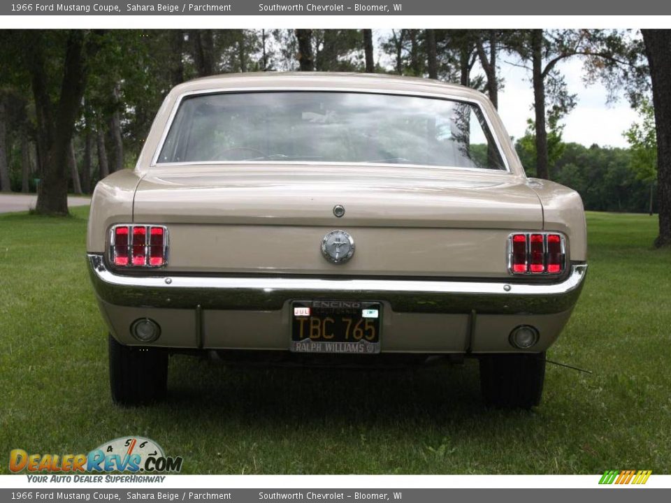 1966 Ford Mustang Coupe Sahara Beige / Parchment Photo #7
