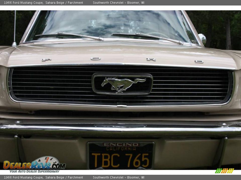 1966 Ford Mustang Coupe Sahara Beige / Parchment Photo #11