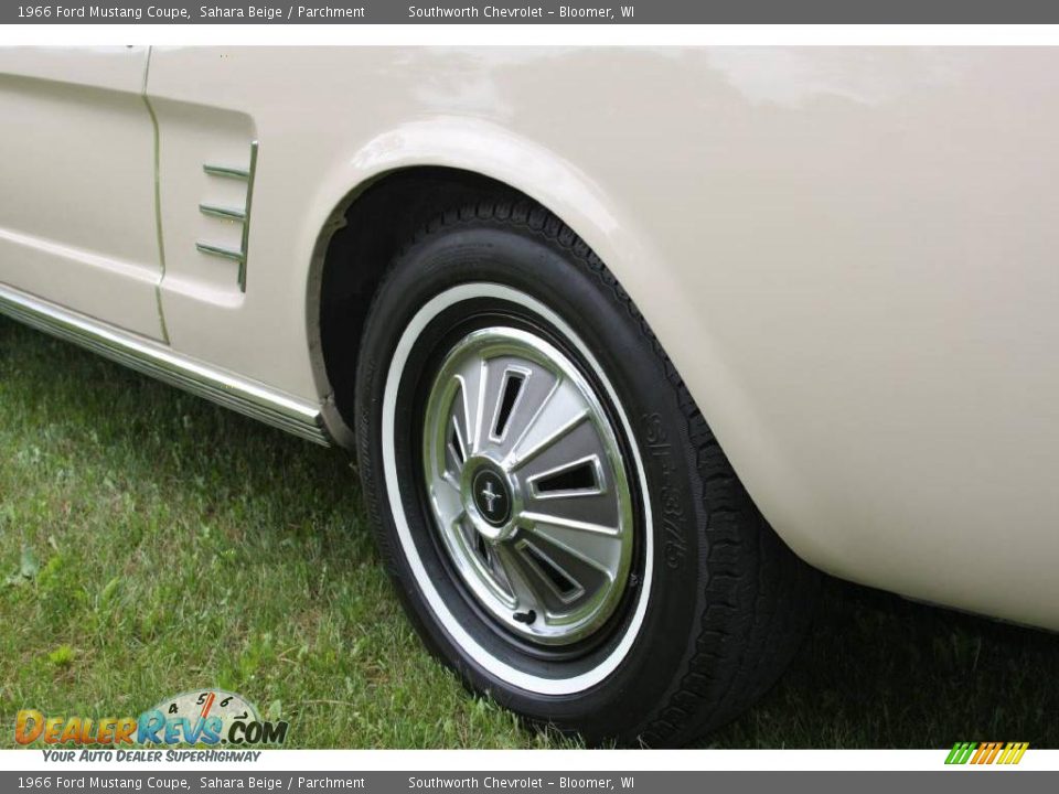 1966 Ford Mustang Coupe Sahara Beige / Parchment Photo #13