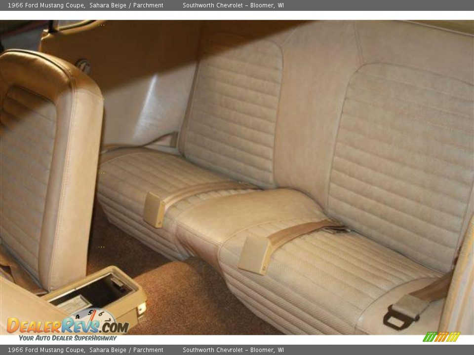 1966 Ford Mustang Coupe Sahara Beige / Parchment Photo #18