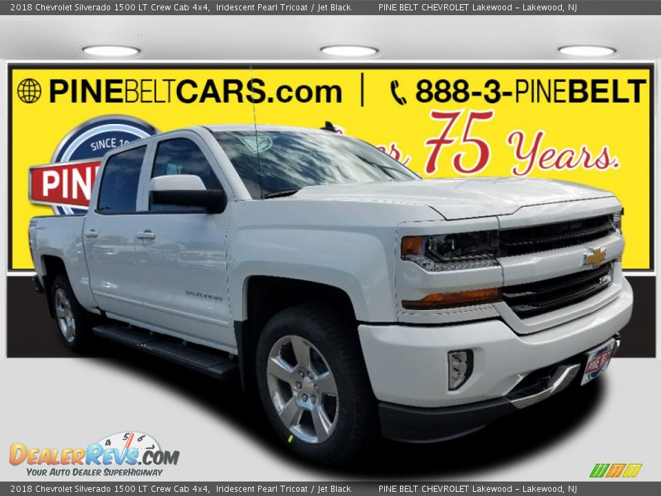 2018 Chevrolet Silverado 1500 LT Crew Cab 4x4 Iridescent Pearl Tricoat / Jet Black Photo #1