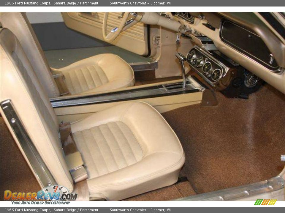 1966 Ford Mustang Coupe Sahara Beige / Parchment Photo #21