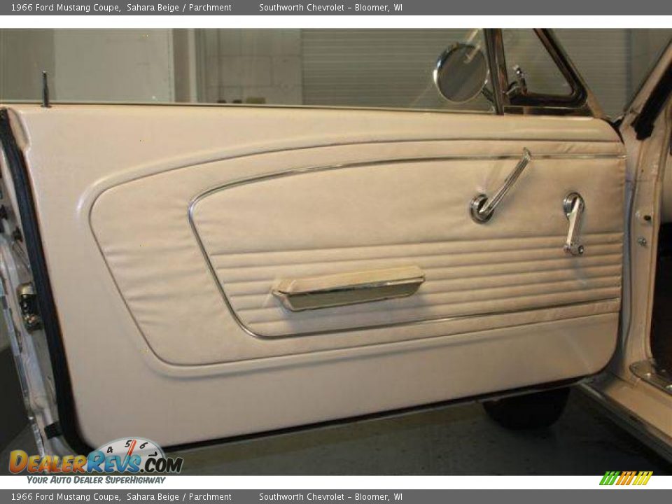 1966 Ford Mustang Coupe Sahara Beige / Parchment Photo #23