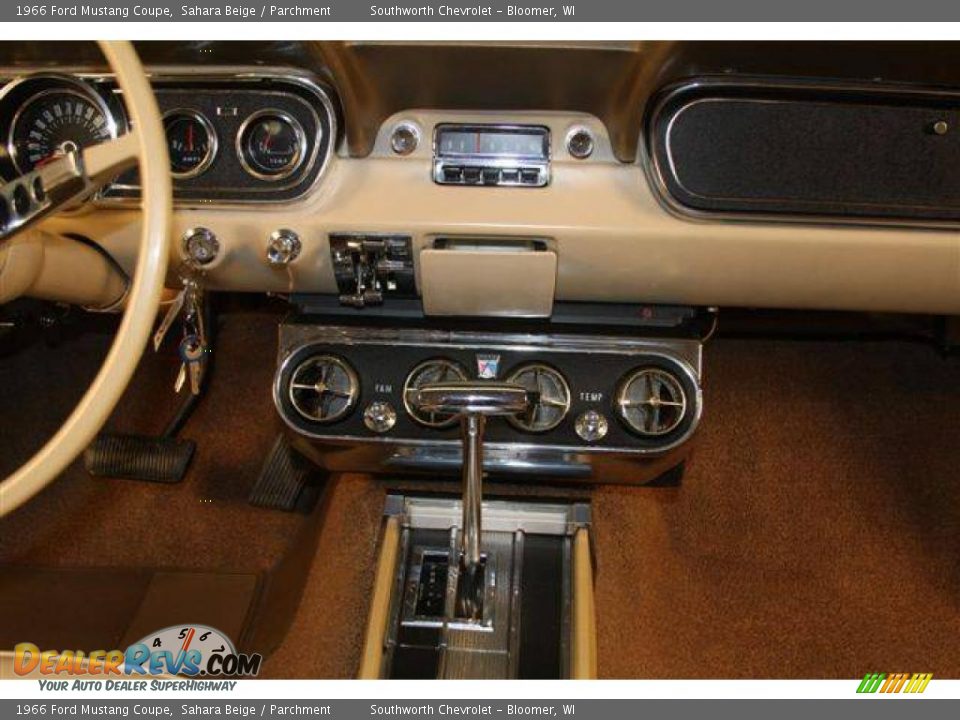 1966 Ford Mustang Coupe Sahara Beige / Parchment Photo #25