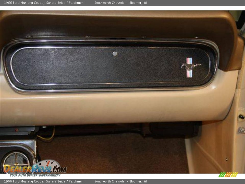 1966 Ford Mustang Coupe Sahara Beige / Parchment Photo #26