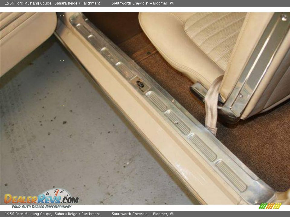1966 Ford Mustang Coupe Sahara Beige / Parchment Photo #28